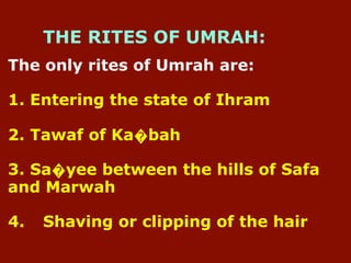Umrah Rites Umra step by step guide | PDF