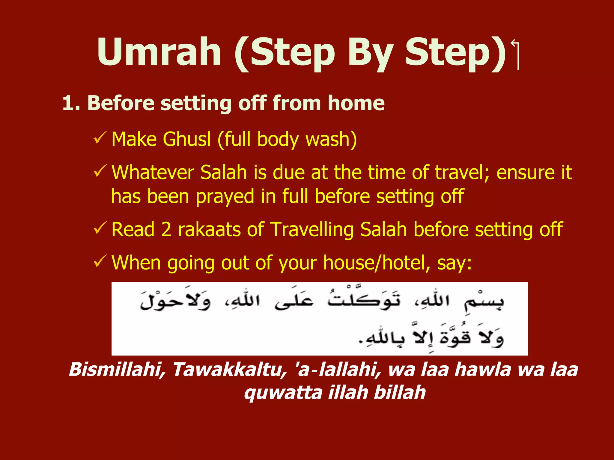 Step by Step Guide to Holy Umrah/Umra | PPTX