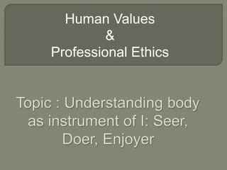 Human Values
&
Professional Ethics
 