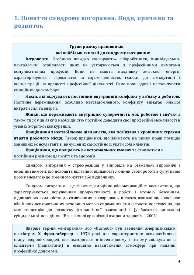 Профілактика та подолання професійного та емоційного вигорання