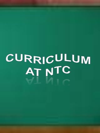 Curriculum   At NTc 