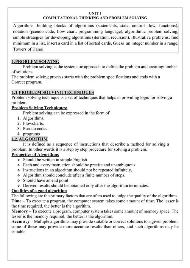 GE3151 PSPP _Unit 1 notes and Question bank.pdf