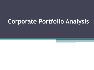 Corporate Portfolio Analysis 