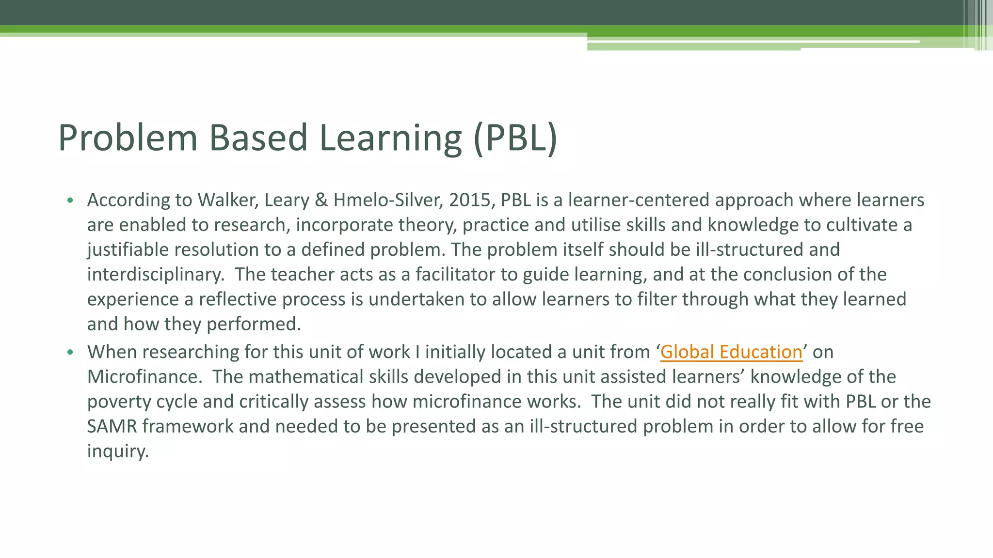 Design Rationale Problem Based Learning Task | PPT