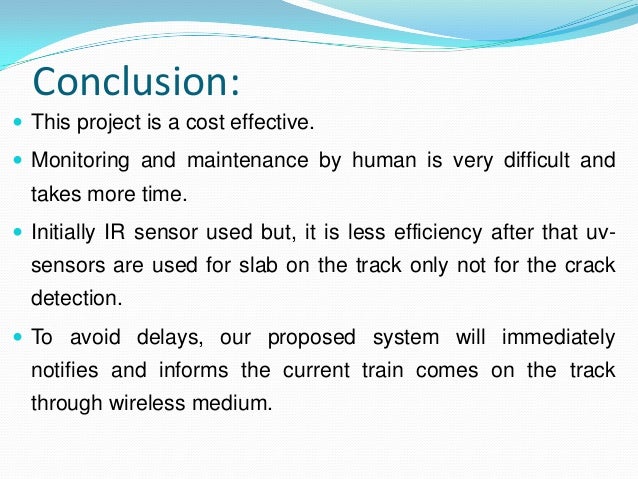 Railway track crack detection system project ppt free down