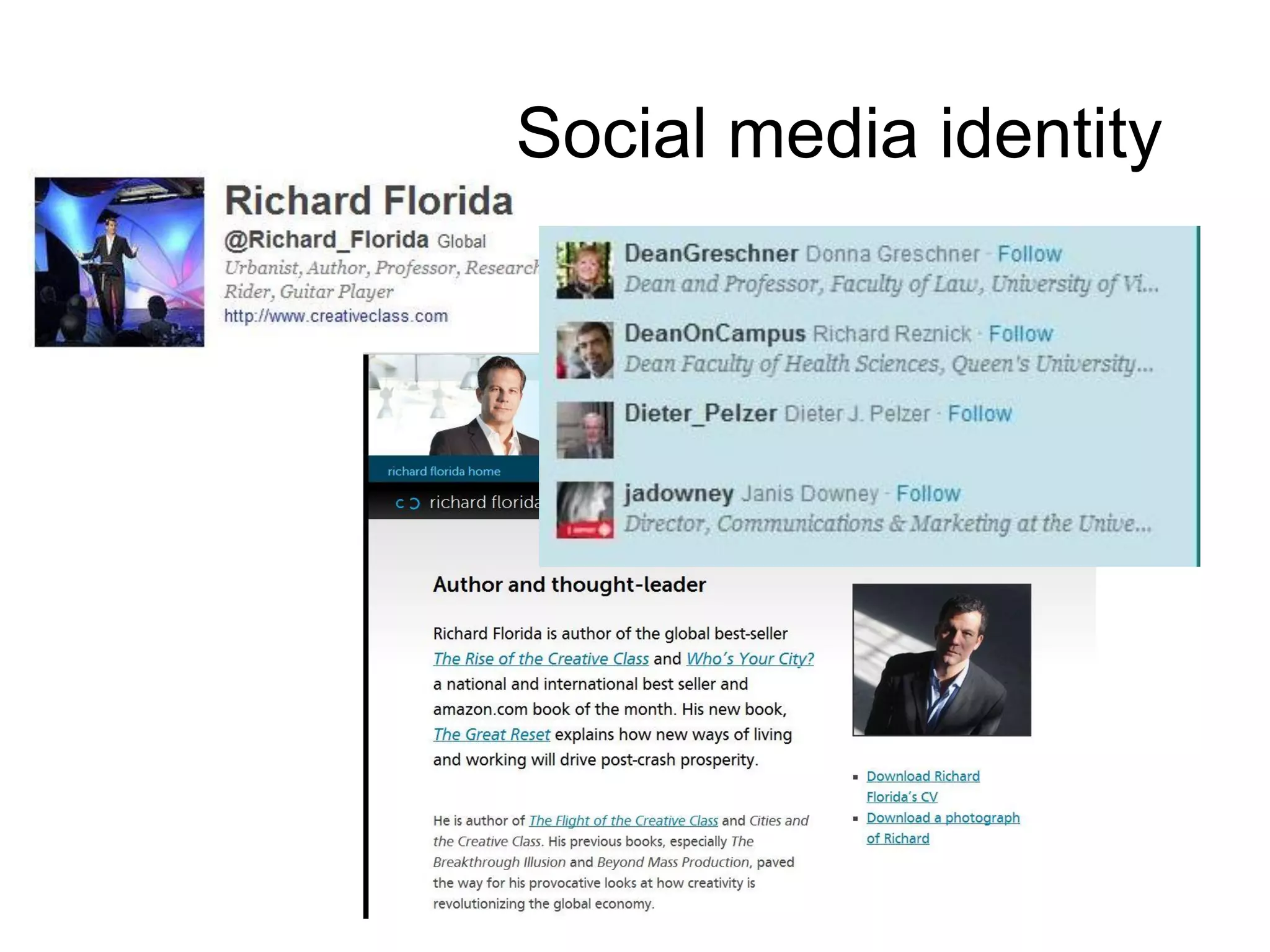 Social media identity
 