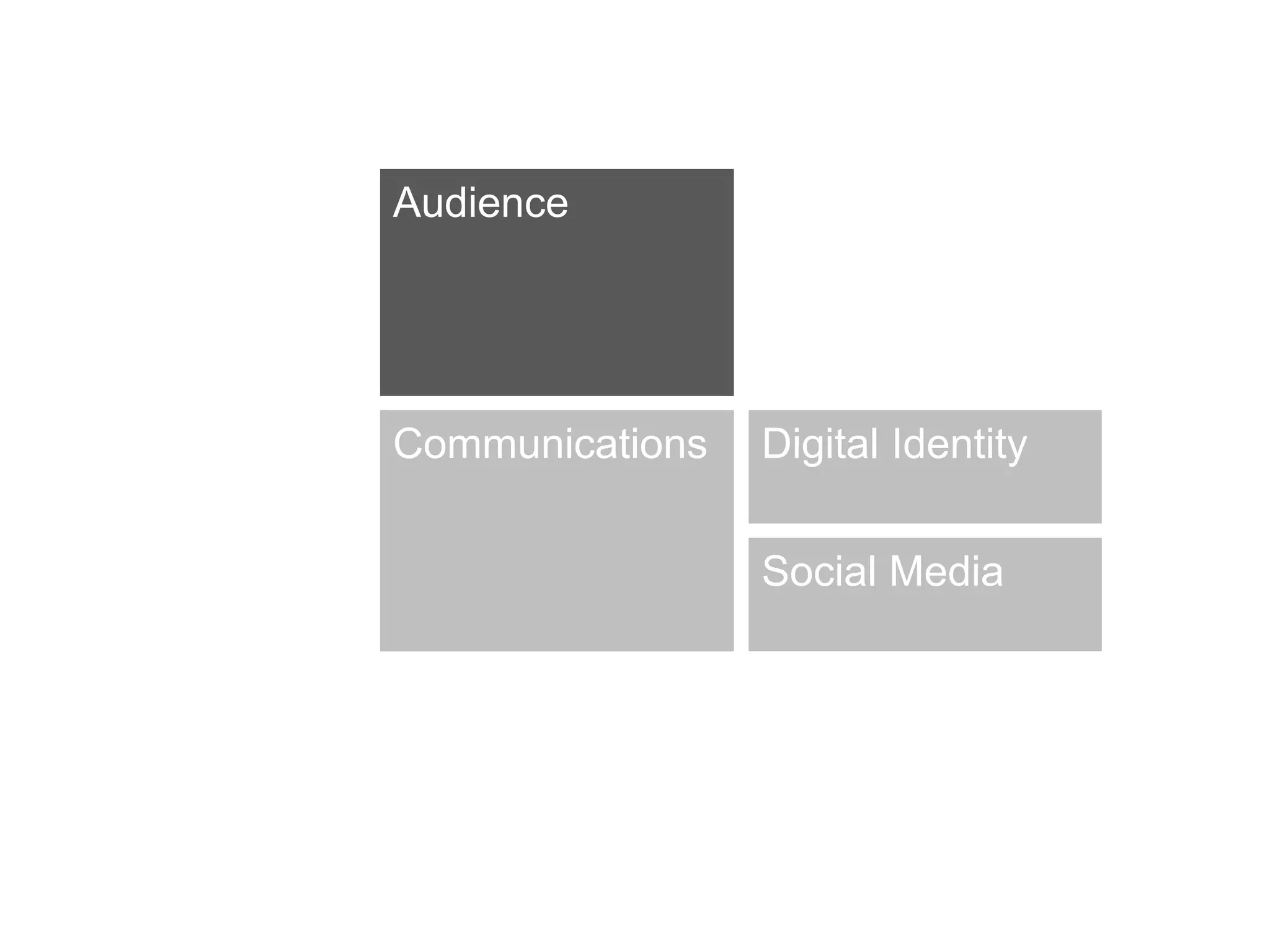 Audience
Social Media
Digital IdentityCommunications
 