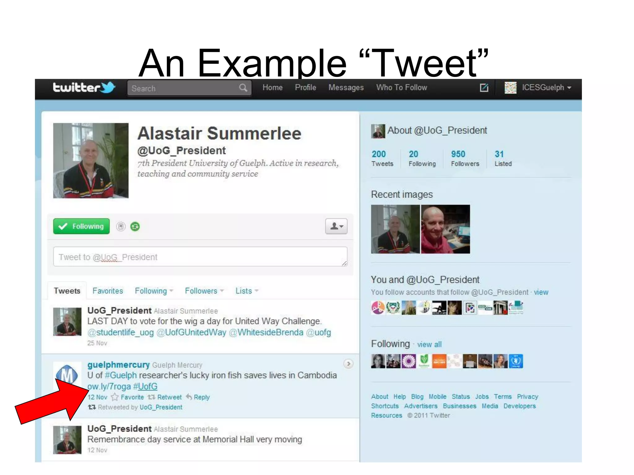 An Example “Tweet”
 