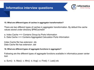 Various Tools Informatica Informatica Online Training | PPTX