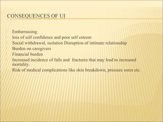 Urinary Incontinence in older women | PPT