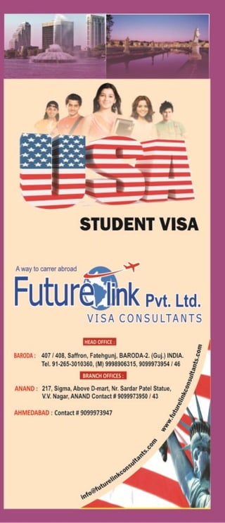 Study in USA, Work in USA, Study Visa USA, Visitor Visa USA, USA Student Visa at http://www.futurelinkconsultants.com/