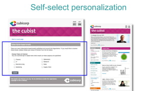 Self-select personalization
 