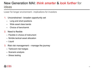 23
New Generation MAI: think smarter & look further for
ideas
1. Unconstrained - broaden opportunity set
– Long and short ...