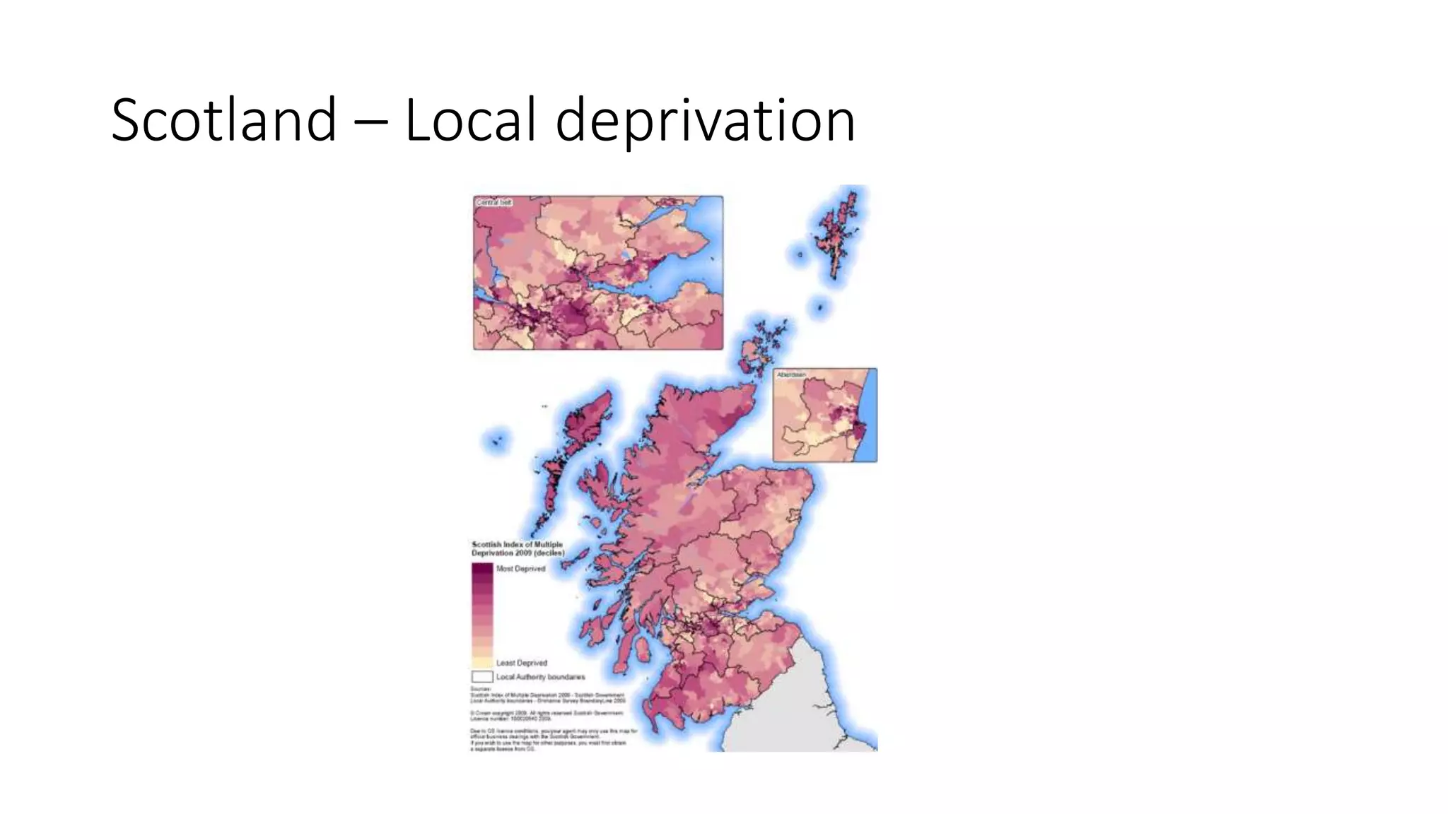 Scotland – Local deprivation
 