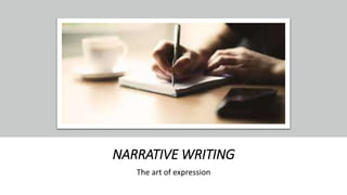 NARRATIVE WRITING
The art of expression
 