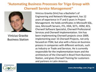 Automating Business Processes
for Trigo Group with Cherwell
Service Management
 
