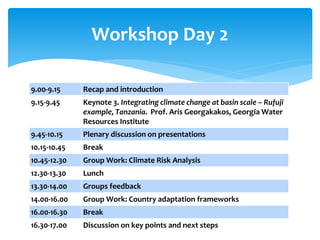 Regional Conference on Risks and Solutions: Adaptation Frameworks for Water Resources Planning, Development and Management in South Asia