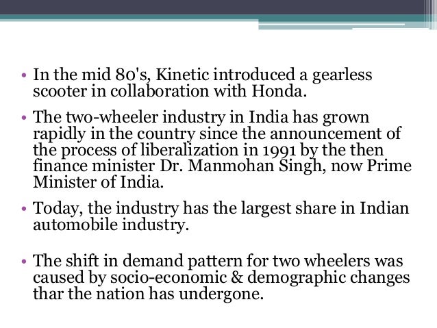 an introduction to the indian two wheeler market The two-wheeler industry in india has grown rapidly in the mobility for the indian the two-wheeler market is the introduction of electrically operated. an introduction to the indian two wheeler market The two-wheeler industry in india has grown rapidly in the mobility for the indian the two-wheeler market is the introduction of electrically operated.