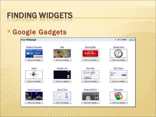 Google Gadgets  