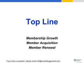 2016 Membership Marketing Benchmarking Report