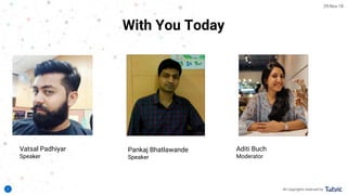 2
Vatsal Padhiyar
Speaker
Aditi Buch
Moderator
Pankaj Bhatlawande
Speaker
With You Today
