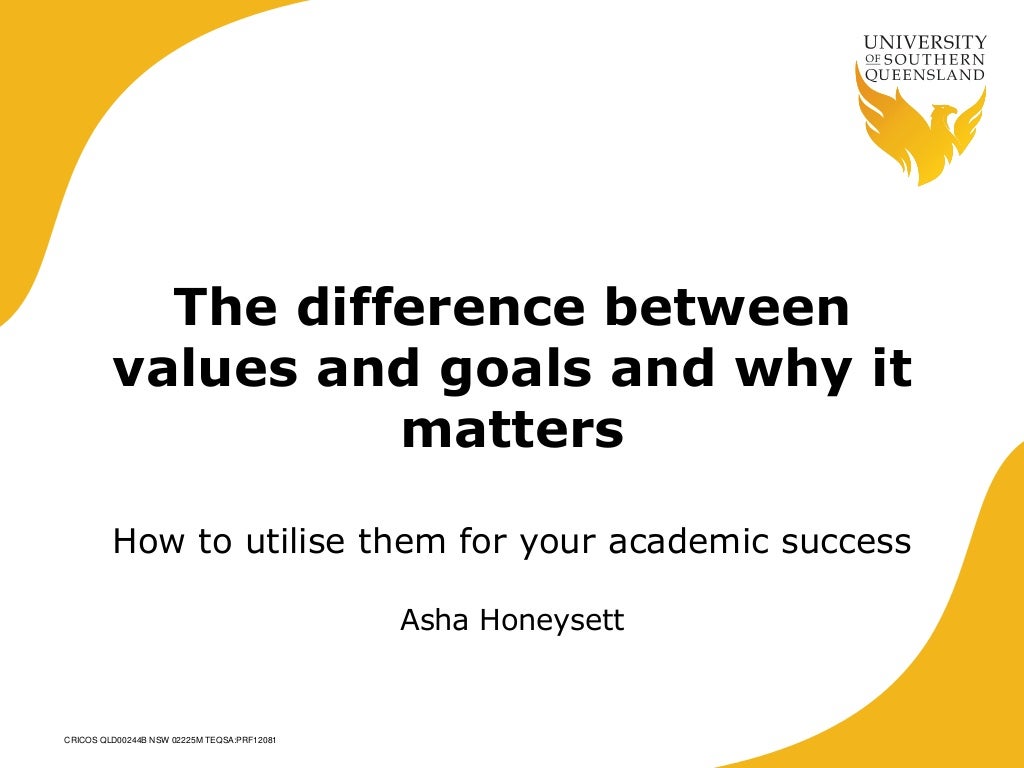 The difference between values and goals and why it matters