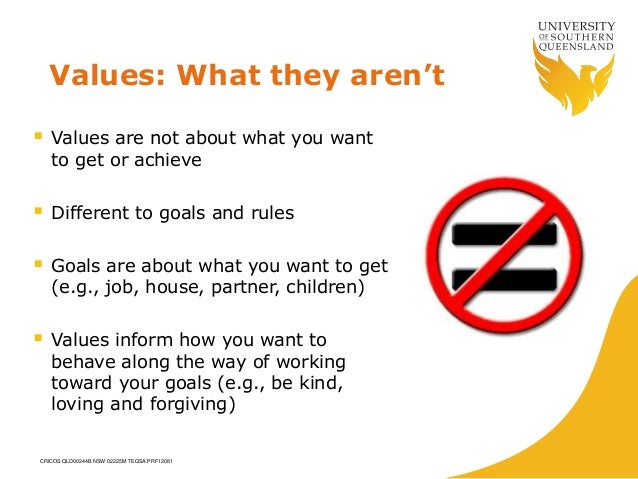 The difference between values and goals and why it matters