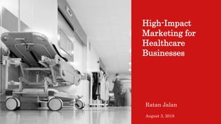 1Slide
High-Impact
Marketing for
Healthcare
Businesses
Ratan Jalan
August 3, 2018
 