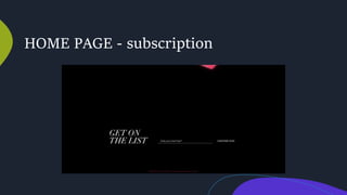 HOME PAGE - subscription
 