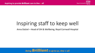 Very helpful
Not helpful
To what extent has today’s session been useful in
your own role supporting staff health and wellb...