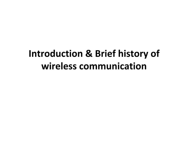 Final wireless communication | PPT