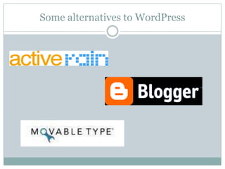 Some alternatives to WordPress