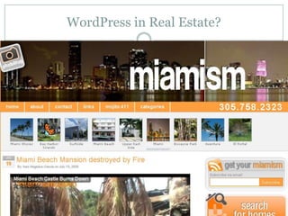 WordPress in Real Estate?