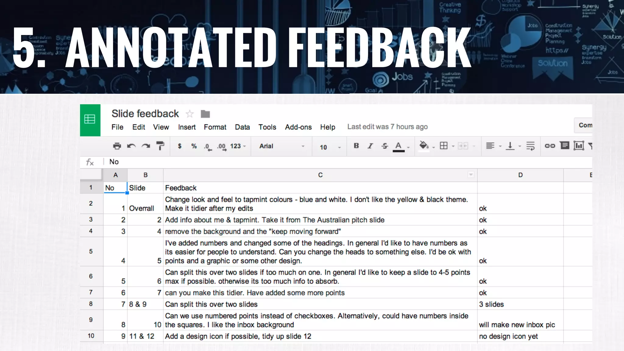 5. ANNOTATED FEEDBACK
 