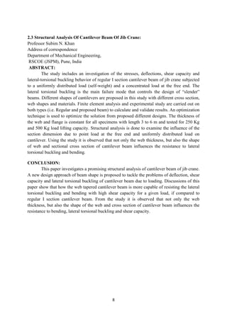 Design and analysis of cantilever beam | PDF