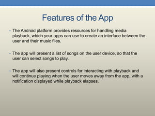 Android Multimedia Player Project Presentation | PPTX