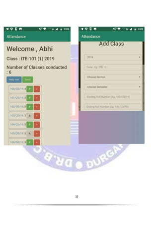 Mobile Based Attendance System | DOCX