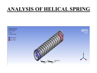 Design and Analysis of Helical Compression Spring for Shock Absorber | PPTX