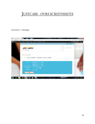 26
JUSTCABS - OVRS SCREENSHOTS
Screenshot 1 : Homepage
 