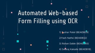 Final Year Project - Automated web based form filling using OCR.pptx