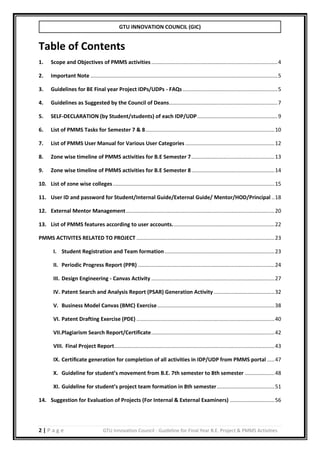 B.E./BTECH Final year project guidelines manual | PDF