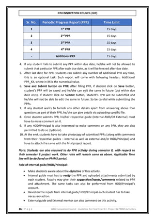 B.E./BTECH Final year project guidelines manual | PDF