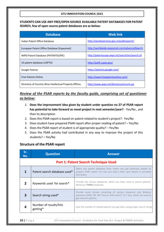 B.E./BTECH Final year project guidelines manual | PDF