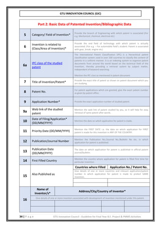 B.E./BTECH Final year project guidelines manual | PDF