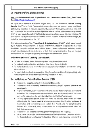 B.E./BTECH Final year project guidelines manual | PDF