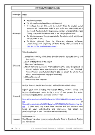 B.E./BTECH Final year project guidelines manual | PDF