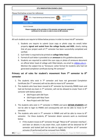 B.E./BTECH Final year project guidelines manual | PDF