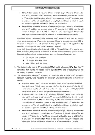 B.E./BTECH Final year project guidelines manual | PDF