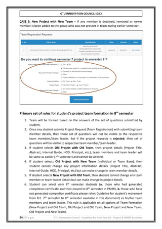 B.E./BTECH Final year project guidelines manual | PDF