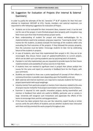 B.E./BTECH Final year project guidelines manual | PDF
